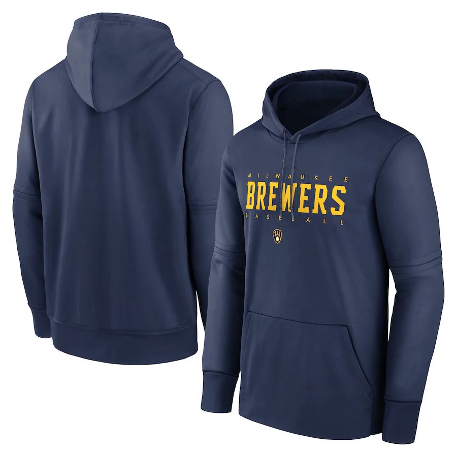 Men 2023 MLB Milwaukee Brewers blue Sweatshirt style 1